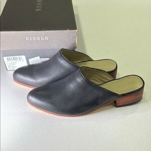 Nisolo Mariella Black Leather Mules
